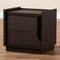 Baxton Studio Larsine Modern Brown Finished 2-Drawer Nightstand 148-8261 - alternate 7